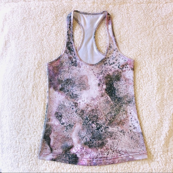 lululemon athletica Tops - Lululemon Pink and Gray Speckled Racer Back Tank